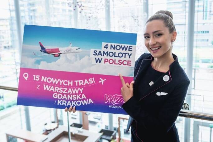 Wizz Air rozwija się  w Krakowie, Gdańsku i Warszawie