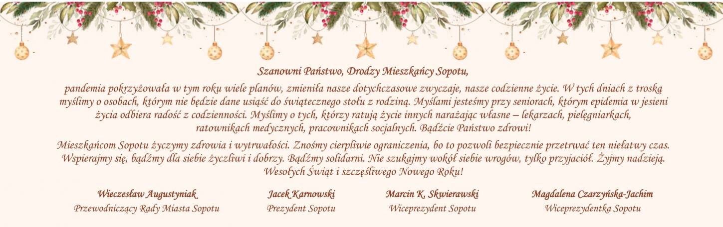 Życzenia Świąteczne - Sopot