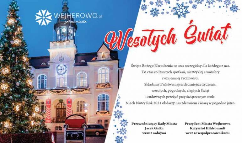 Życzenia świąteczne - Prezydent Wejherowa