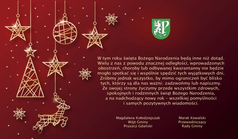 Życzenia Świąteczne - Gmina Pruszcz Gdański