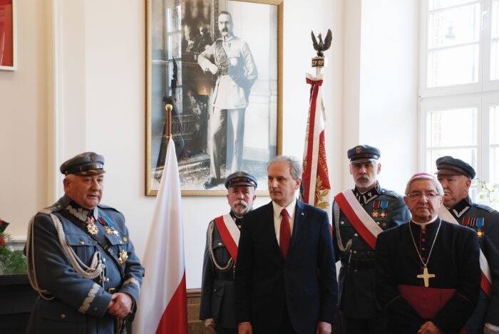 Sala im.  Marszałka  Józefa  Piłsudskiego  w Pomorskim Urzędzie  Wojewódzkim