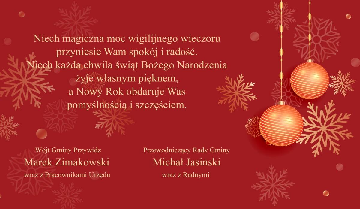 Życzenia świąteczne - Gmina Przywidz